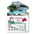 Stock House Shape Calendar Pad Magnets W/Tear Away Calendar